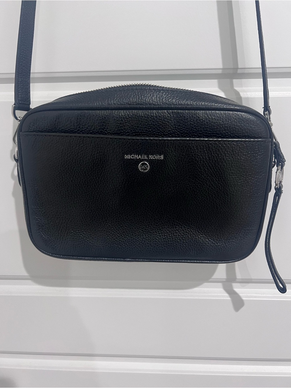 Michael Kors Black Pebbled Leather Camera Bag